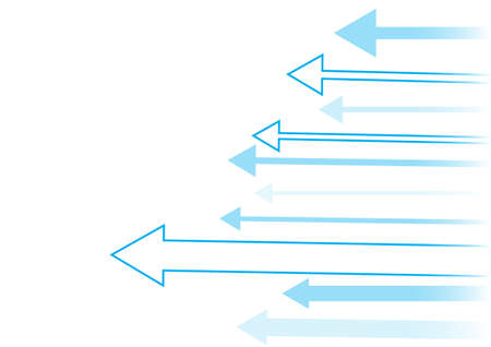 Abstract arrow growth and success graph business sign vector illustrator on blue gradient background.のイラスト素材