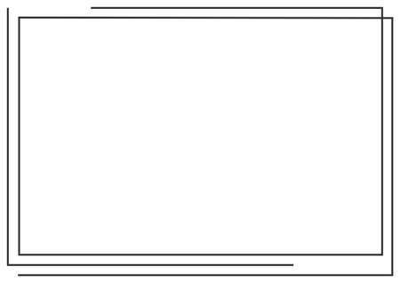 Frame and border isolated vector. Black outline on white bakcground template.のイラスト素材