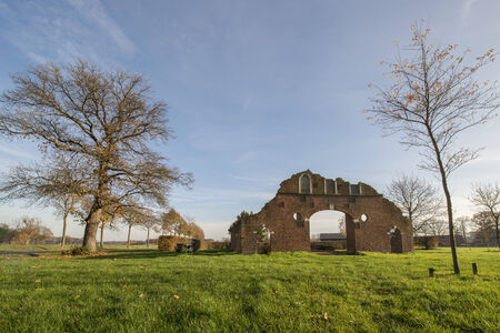 Remains of a farm in Winterswijk in the east of the Netherlandsの写真素材