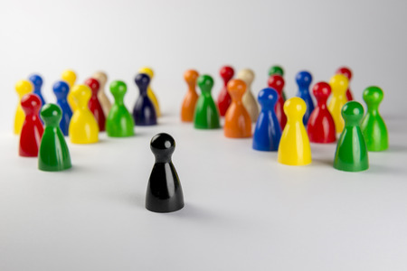 Conceptual game pawns That concept depict the differentの写真素材