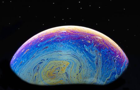 Abstract bubble forming an imaginary globe background pictureの写真素材