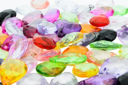 Close up colorful plastic beads for background の写真素材