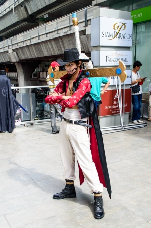 Bangkok - August 26   An unidentified Japanese anime cosplay pose in Japan Festa in Bangkok 2012 on August 26, 2012 at Siam Paragon, Bangkok, Thailand のeditorial素材