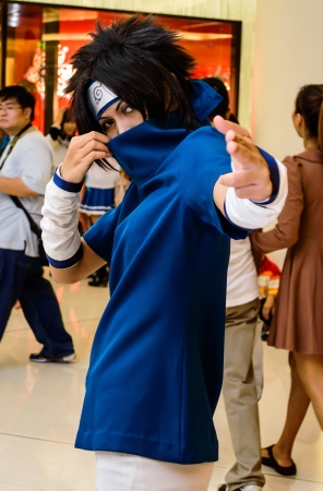 Bangkok - August 26   An unidentified Japanese anime cosplay pose in Japan Festa in Bangkok 2012 on August 26, 2012 at Siam Paragon, Bangkok, Thailand のeditorial素材