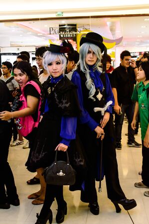 Bangkok - August 26   An unidentified Japanese anime cosplay pose in Japan Festa in Bangkok 2012 on August 26, 2012 at Siam Paragon, Bangkok, Thailand のeditorial素材