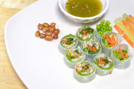 Fried Mackerel Served with Herbs and Special Sauce 