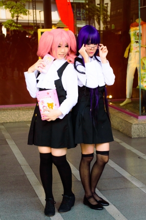 Bangkok - March 30   An unidentified Japanese anime cosplay pose in Thai-Japan Anime Music Festival 3 on March 30, 2013 at Central World, Bangkok, Thailand のeditorial素材