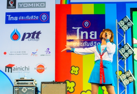 Bangkok - March 30   Mini Concert by Kazumi Sekine in Thai-Japan Anime Music Festival 3 on March 30, 2013 at Central World, Bangkok, Thailand のeditorial素材