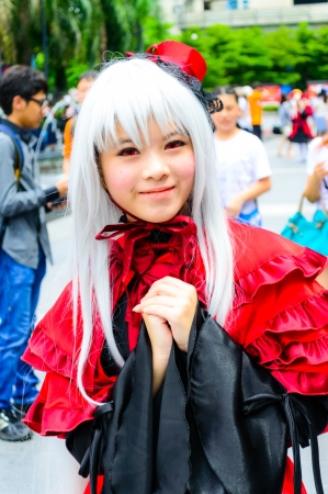Bangkok - May 25   An unidentified Japanese anime cosplay pose in Oishi World Cosplay Fantastic 7 on May 25, 2013 at Central World, Bangkok, Thailand のeditorial素材