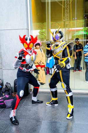 Bangkok - May 25   Cosplayer as characters Kamen Rider in Oishi World Cosplay Fantastic 7 on May 25, 2013 at Central World, Bangkok, Thailand のeditorial素材