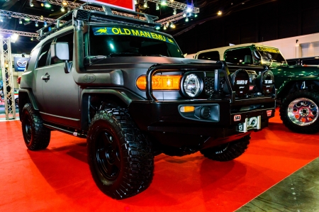 BANGKOK - JUNE 20   Toyota FJ Cruiser on display at Bangkok International Auto Salon 2013 Exciting...
