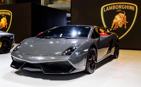 BANGKOK - JUNE 20   Lamborghini on display at Bangkok International Auto Salon 2013 Exciting Modified Car Show on June 20, 2013 in Bangkok, Thailand のeditorial素材