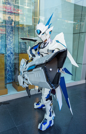 BANGKOK - MARCH 14 : An unidentified Japanese anime cosplay pose  in Thai-Japan Anime Music & Festival 5th on March 14, 2015 at Central World, Bangkok, Thailand.のeditorial素材