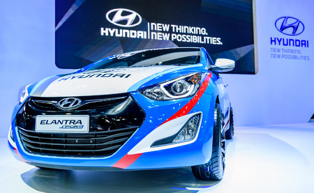 BANGKOK - MARCH 24 : Hyundai Elantra Sport on display at The 36th Bangkok International Motor Show のeditorial素材