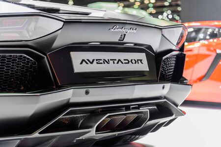 BANGKOK - MARCH 24 : Lamborghini Aventador on display at The 36th Bangkok International Motor Show のeditorial素材