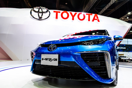 BANGKOK - MARCH 24 : Toyota Mirai, Hydrogen engine vehicle on display at The 36th Bangkok International Motor Showのeditorial素材