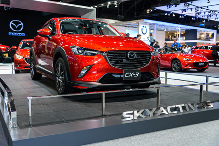 BANGKOK - DECEMBER 01 : Mazda CX-3 on display at The 32nd Thailand International Motor Expo 2015 on December 01, 2015 in Bangkok, Thailand.のeditorial素材