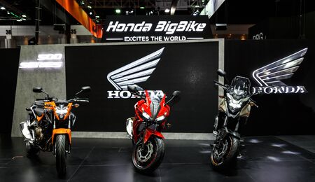 BANGKOK - DECEMBER 01 : The HONDA Bigbike Motorcycle on display at The 32nd Thailand International Motor Expo 2015 on December 01, 2015 in Bangkok, Thailand.のeditorial素材