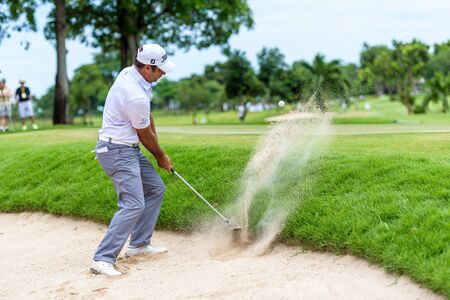 CHONBURI - JULY 31 : Terry Pilkadaris of Australia player in King's Cup 2016 at Phoenix Gold Golf & Country Club Pattaya on July 31, 2016 in Chonburi, Thailand.のeditorial素材