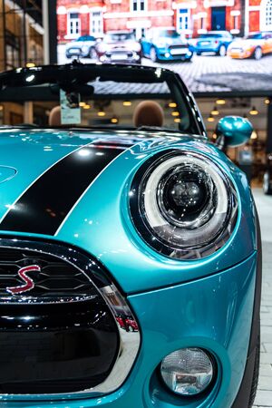 BANGKOK - MARCH 27 : Mini Cooper S : Convertible on display at The 39th Bangkok International Motor Show : Revolution in motion on March 27, 2018 in Bangkok, Thailand.のeditorial素材