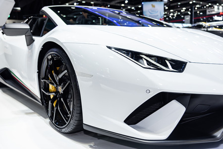 BANGKOK - NOVEMBER 28 : The Lamborghini Huracan Performante on display at Thailand International Motor Expo 2018 on November 28, 2018 in Bangkok, Thailand.のeditorial素材
