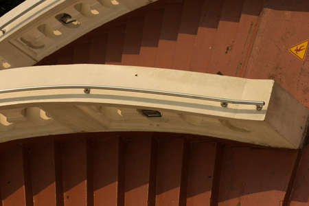 close up of detail stair Golden mountain Templeの写真素材