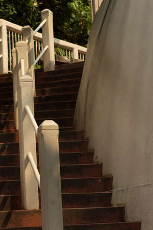 close up of detail stair Golden mountain Templeの写真素材