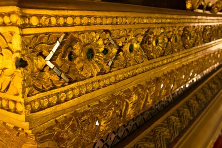 Native Thai style wood carvingの写真素材