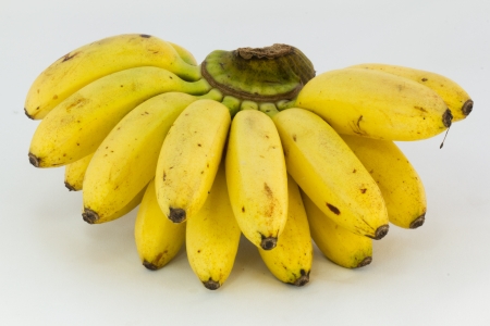 Ripe banana with white background の写真素材
