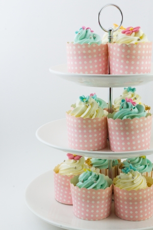 Cup cake on the cake standの写真素材