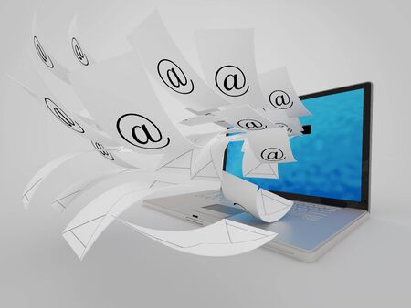 Conceptual image about A lot of  e- mail の写真素材