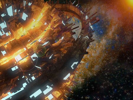 The End of Planet  3d renderの写真素材
