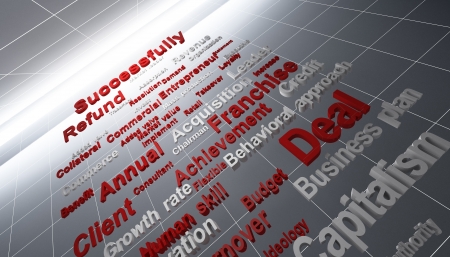 Group of business related wordsの写真素材