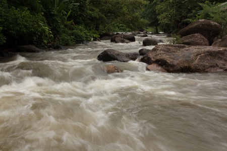 Waterfall in the forrest,Thailandの写真素材