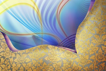 Thai pattern with abstract backgroundの写真素材