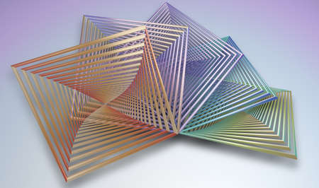 Square shape multi colorの写真素材