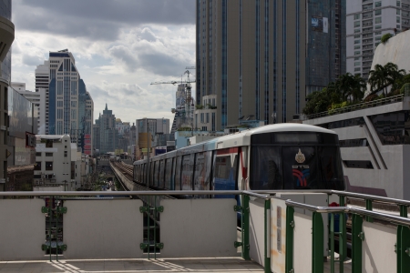 Sky train railway in Bangkok