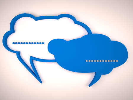 Blue chat iconの写真素材
