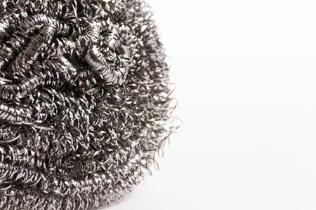 Scour Pad isolated on whiteの写真素材