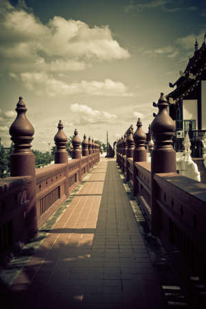 pathway northern thailand culture retro styleの写真素材