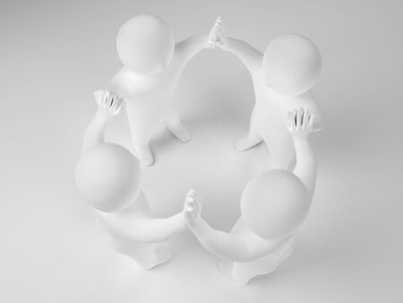 3d man teamworkの写真素材