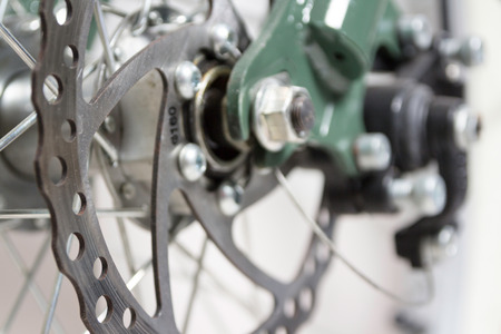 Close up Bicycle disc brakeの写真素材
