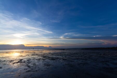 sunset over the sea scenic view