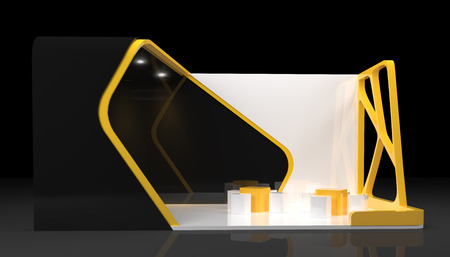 booth exhibition design, 3d render