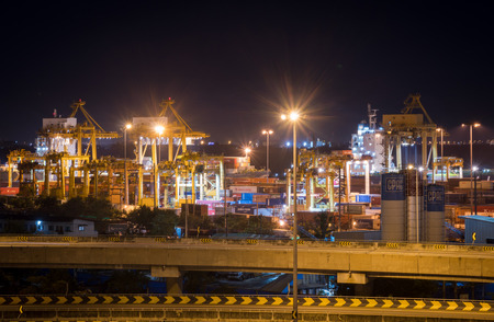 Bangkok,Thailand - September 28,2016: Containers at Klong Toey commercial port on in Bangkok,...