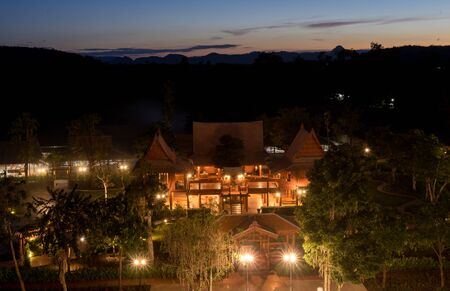 Kanchanaburi, Thailand - January11,2017 : Malika R.E.124 The Siamese Ancient Town, New famous landmark for tourist to visit at Kanchanaburi Province,Thailandのeditorial素材