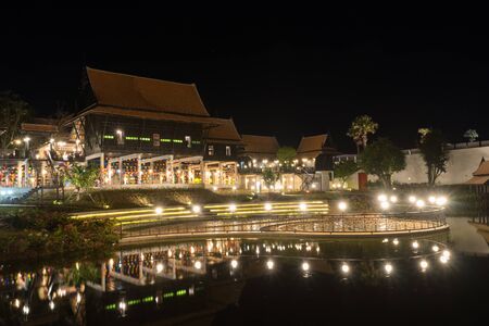 Kanchanaburi, Thailand - January11,2017 : Malika R.E.124 The Siamese Ancient Town, New famous landmark for tourist to visit at Kanchanaburi Province,Thailandのeditorial素材