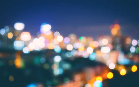 blur of night light city backgroundの写真素材