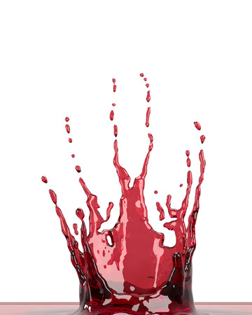 water splash with clipping path, 3D image render.の写真素材