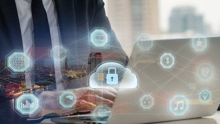 Business man checklist, Business man working with big data, businessman profressional working in...